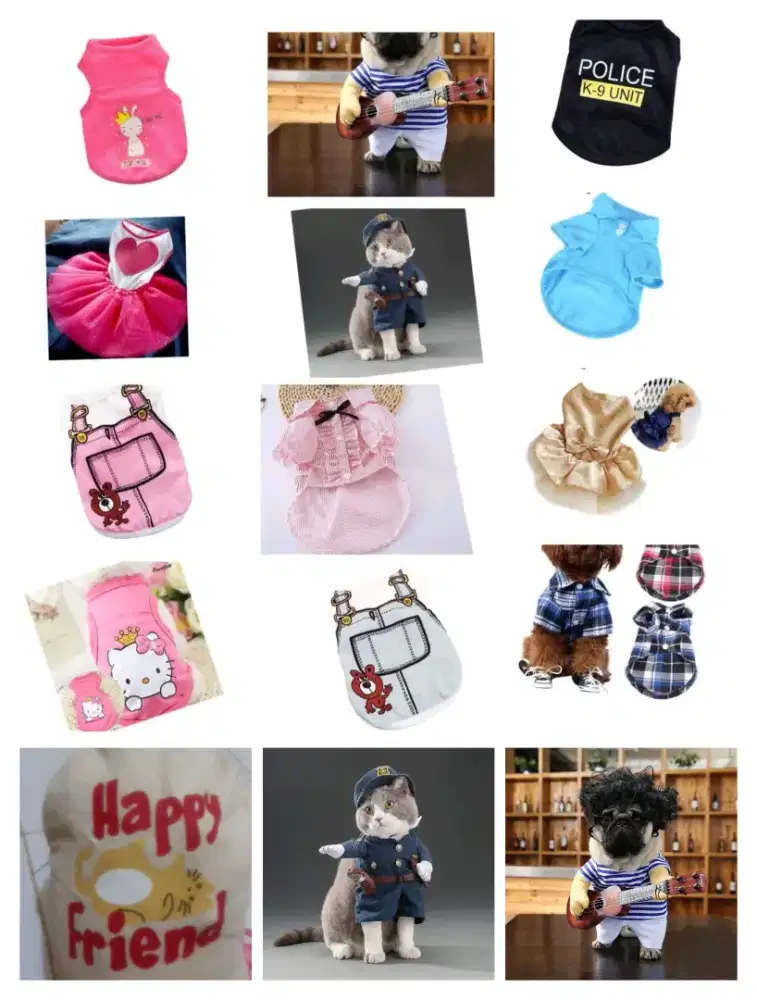 Baju dress kucing karakter  Lebaran