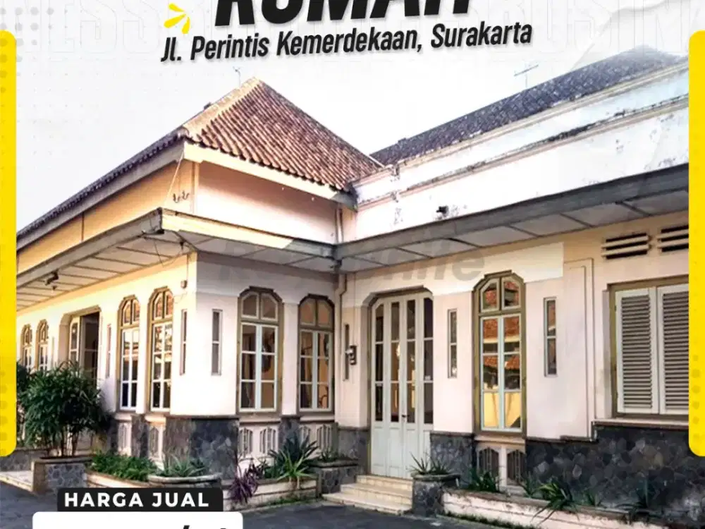 Rumah Strategis di Jalan Utama Tengah Kota 2300Meter cocok jadi hotel Laweyan Solo