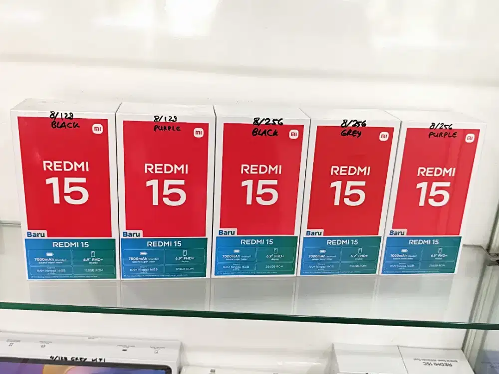 REDMI 15 NEW,GARANSI 15 BULAN,BISA COD & MELAYANI KREDIT