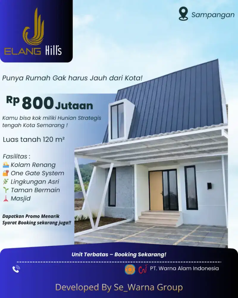 ELANG HILL'S SAMPANGAN KOTA SEMARANG STRATEGIS DEKAT KOTA SEMARANG