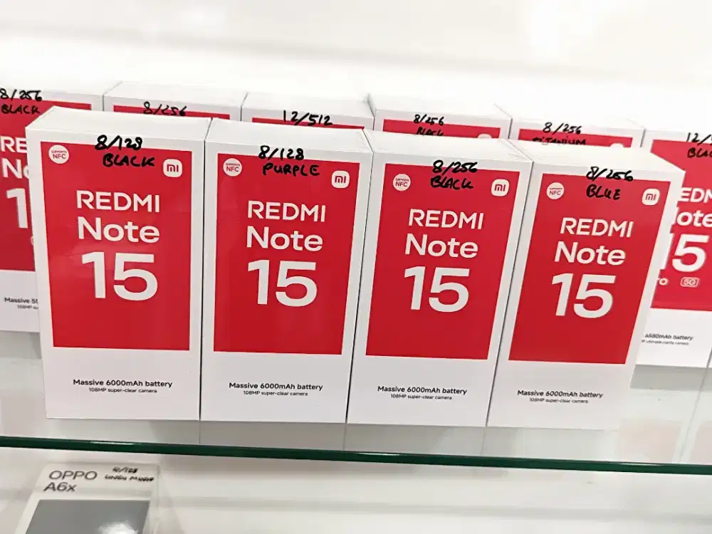 REDMI NOTE 15 NEW,GARANSI 15 BULAN,BISA COD & MELAYANI KREDIT