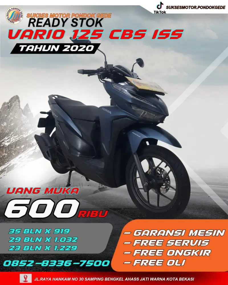 DP 600 RIBU HONDA VARIO 125 CBS ISS TAHUN 2020 ANGSURAN TERJANGKAU