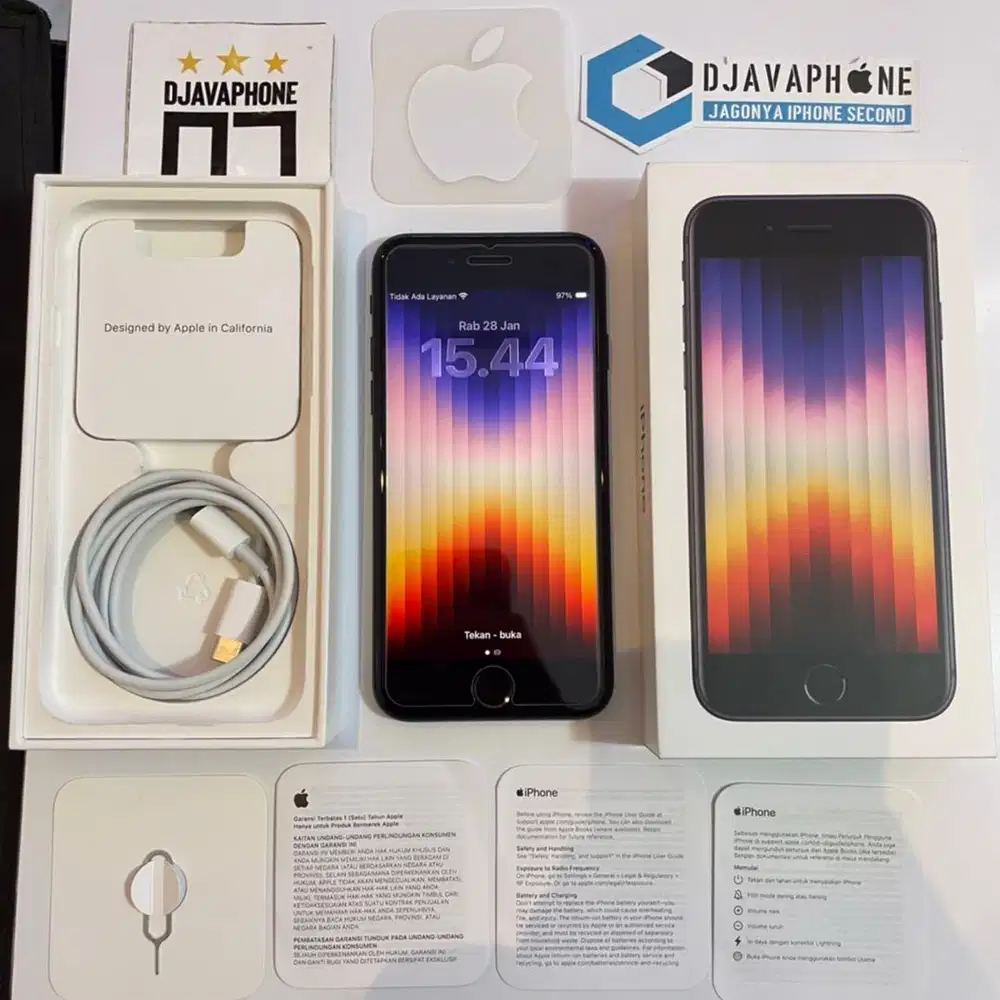 iPhone SE 3 (2022) Midnight 64GB Ex iBox Resmi