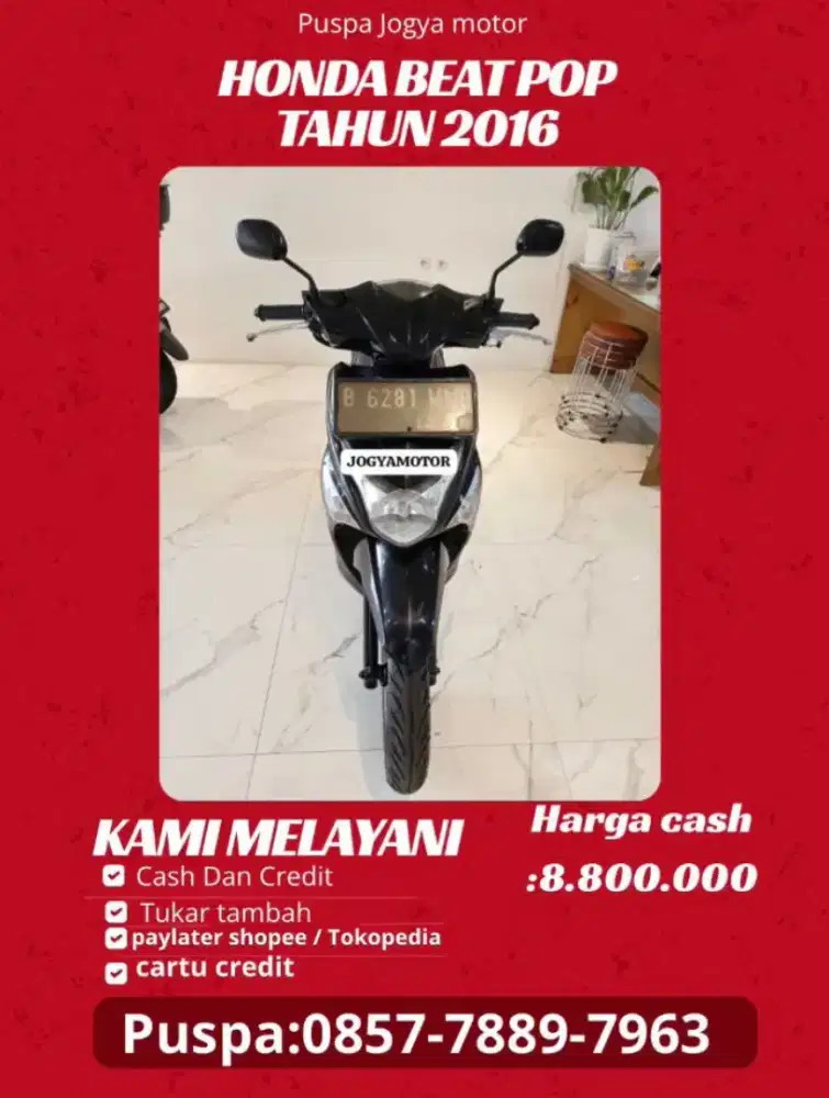 (P) honda beat pop tahun 2016