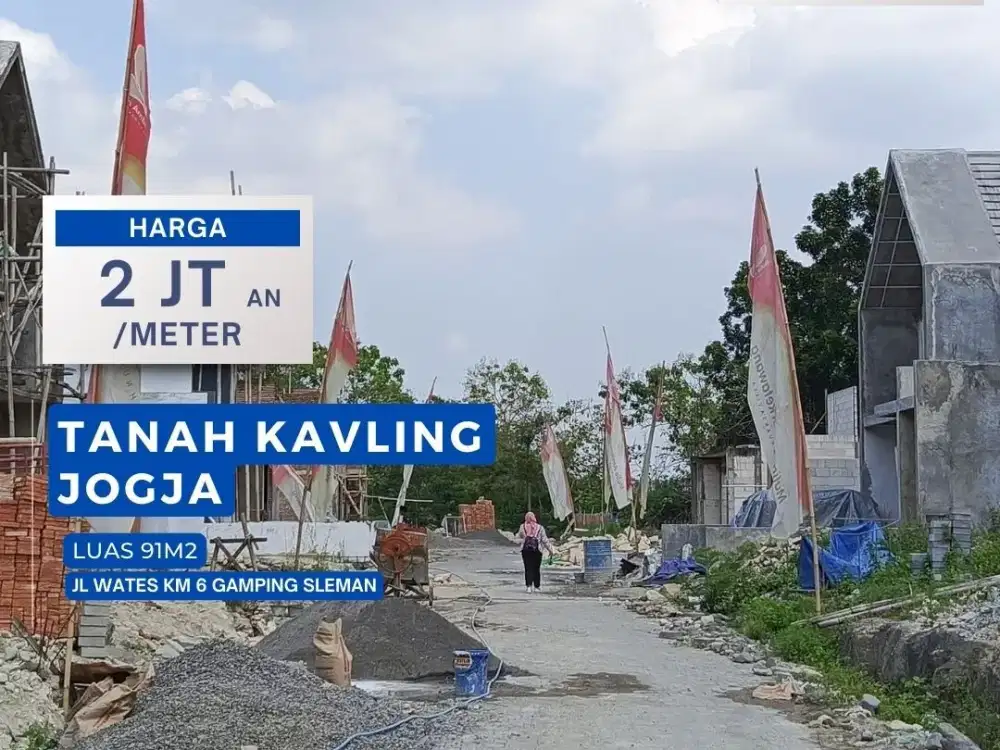 Tanah Kavling Dalam Cluster Gamping Sleman Lokasi Prime Dekat Kampus
