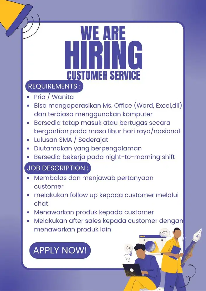 Lowongan Pekerjaan Customer Service