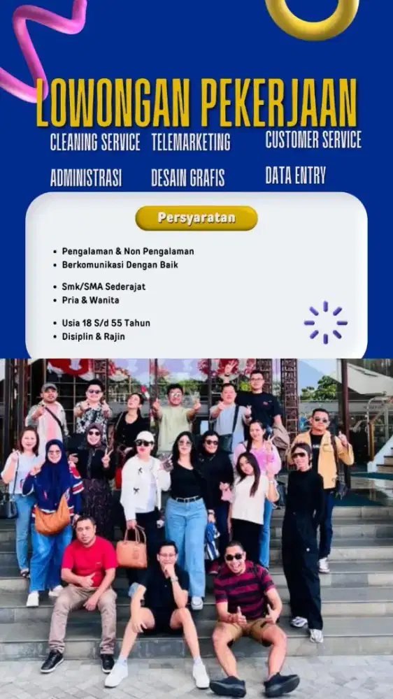 Dibutuhkan staff kantor