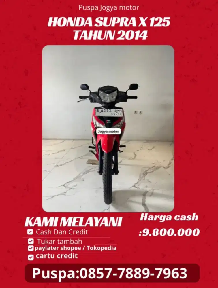 (P) honda supra x 125 tahun 2014