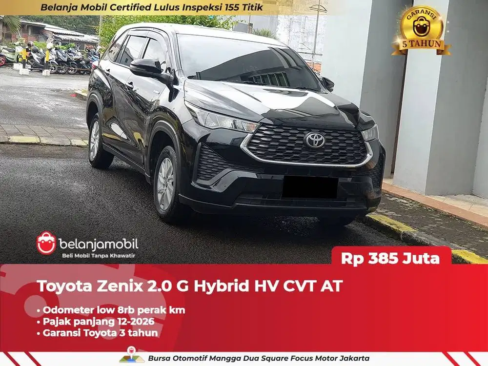 [ LOW KM 8RB ] Toyota Zenix 2.0 G Hybrid CVT AT 2024 2025