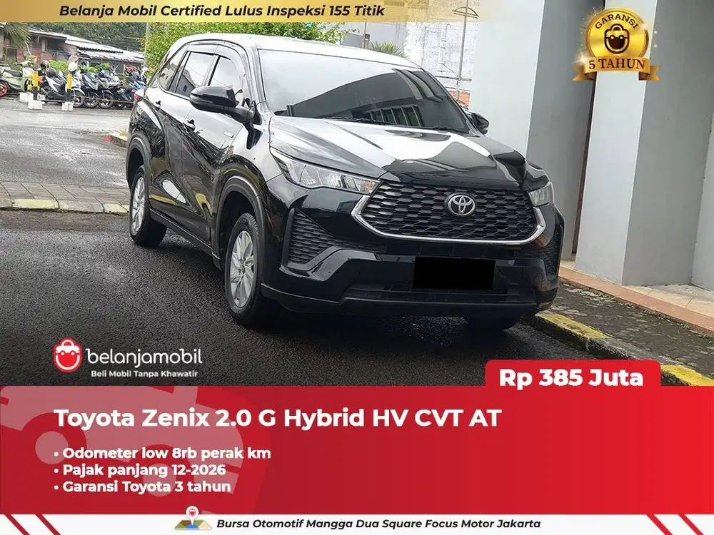 [ LOW KM 8RB ] Toyota Zenix 2.0 G Hybrid CVT AT 2024/2025