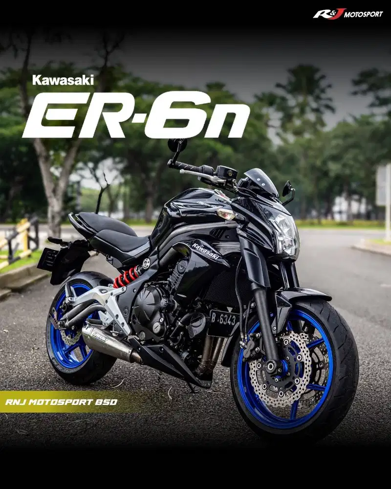 Kawasaki ER6N ER6 Ninja 650 Nik 2012 Warna Hitam knalpot Unknown