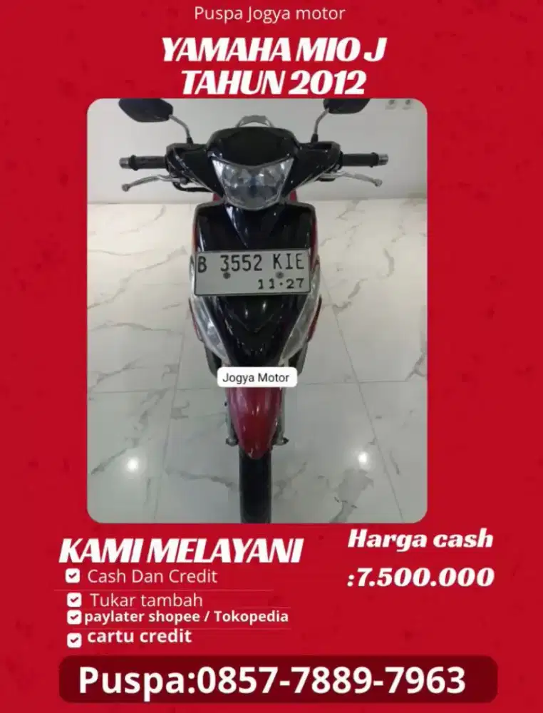 (P) yamaha mio j tahun 2012 cash