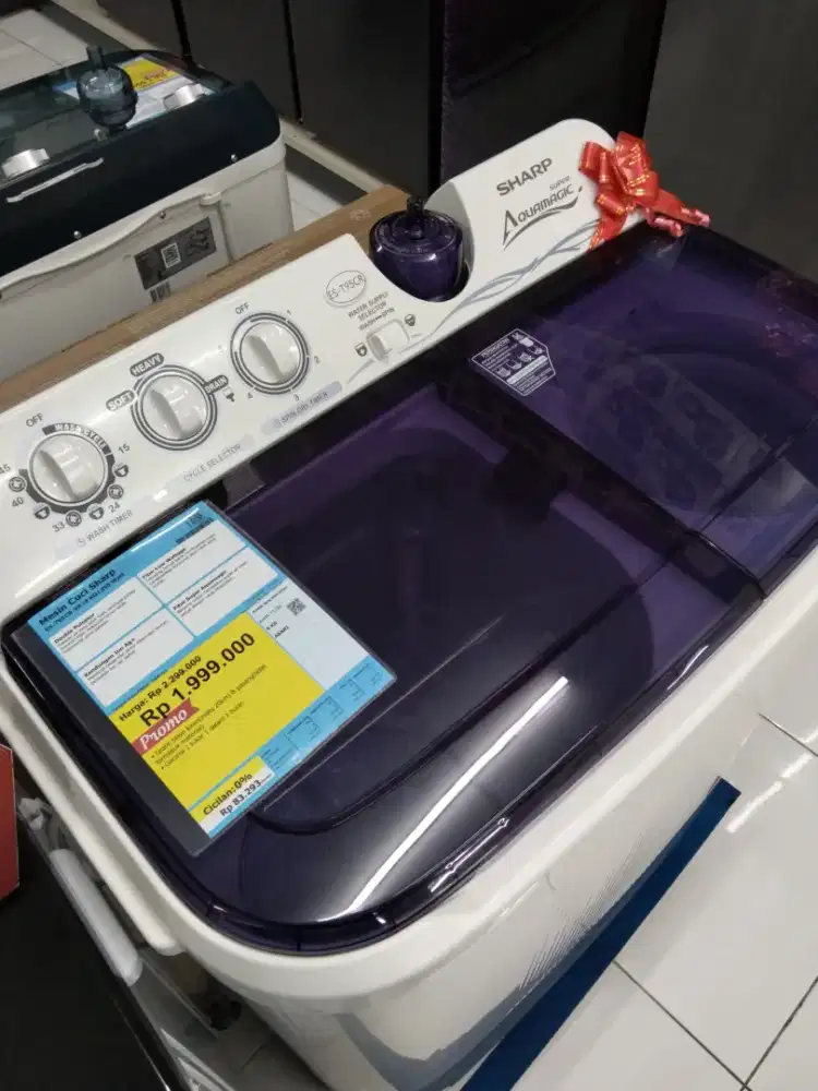 Mesin cuci sharp ES-T95CR-VK #BISACICILANPAKAIKREDIVO