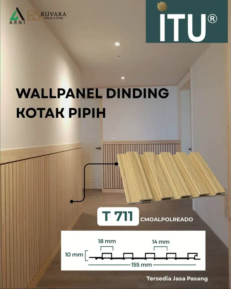 ITU Wallpanel Seri T 701 - 721 / PVC Wood Panel Wallpanel Dinding