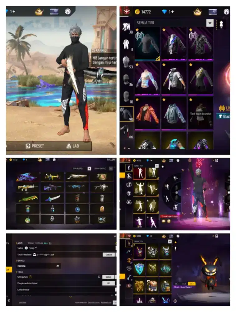 Jual akun ff murah meriah yg minat lansung inbok