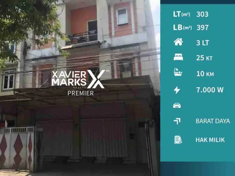 DIJUAL RUMAH KOST AKTIF + RUMAH INDUK 25 KT + 2 RUKO DI RAYA SUMBERSARI, MALANG