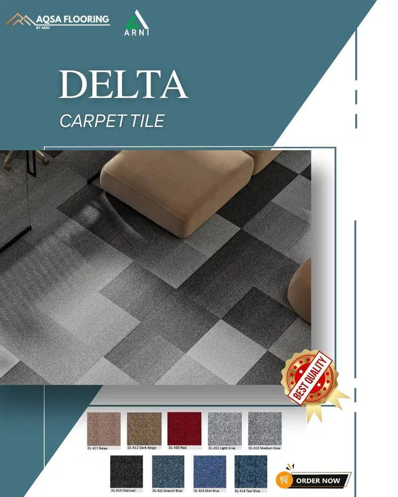Delta Karpet Tile – Pilihan untuk Lantai Kantor, Hotel & Ruang Kerja