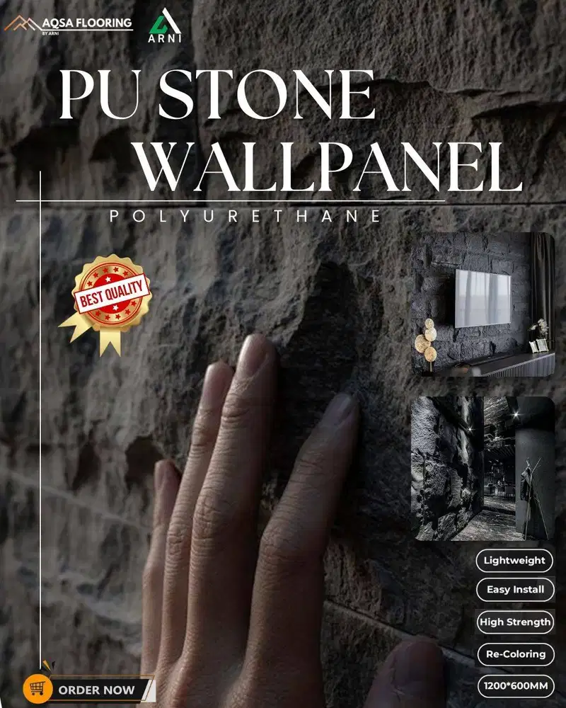 PU Stone Wall –Tampilan Dinding Natural & Mewah Dengan Motif Batu Alam