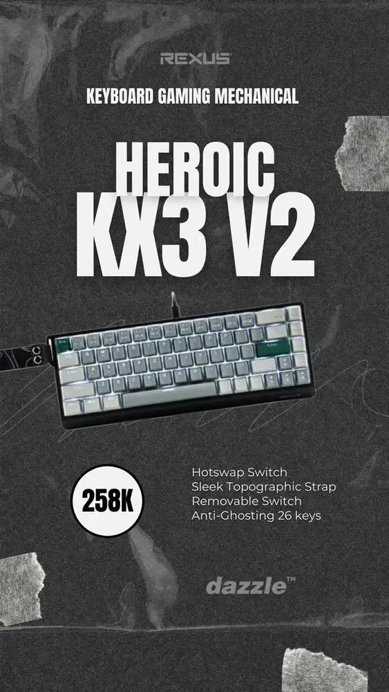 Keyboard mechanical rexus Kx3 V2