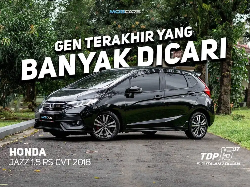 JAZZ GK5 1.5 RS CVT MATIC 2018 HITAM LOW KM