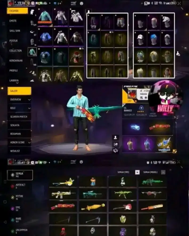 JUAL AKUN FREE FIRE AGEN GAME RESMI 100%TERPECAYA