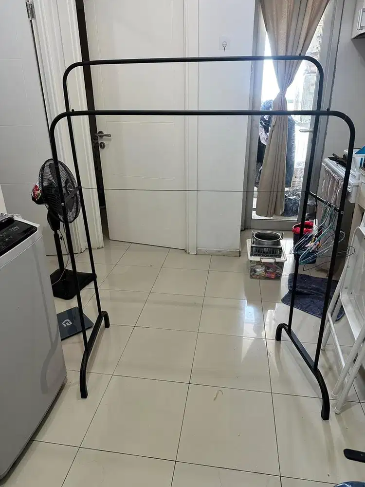 Jemuran rak baju 2 tingkat