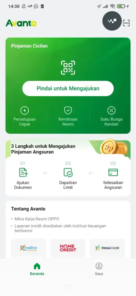 OPPO Avanto cukup KTP asli cuma 5 menit