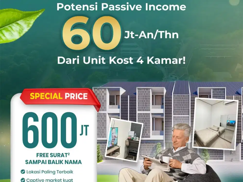 Kos Premium Dekat IPB Bogor | Harga 650 Juta | Potensi Income 124 Juta/Tahun