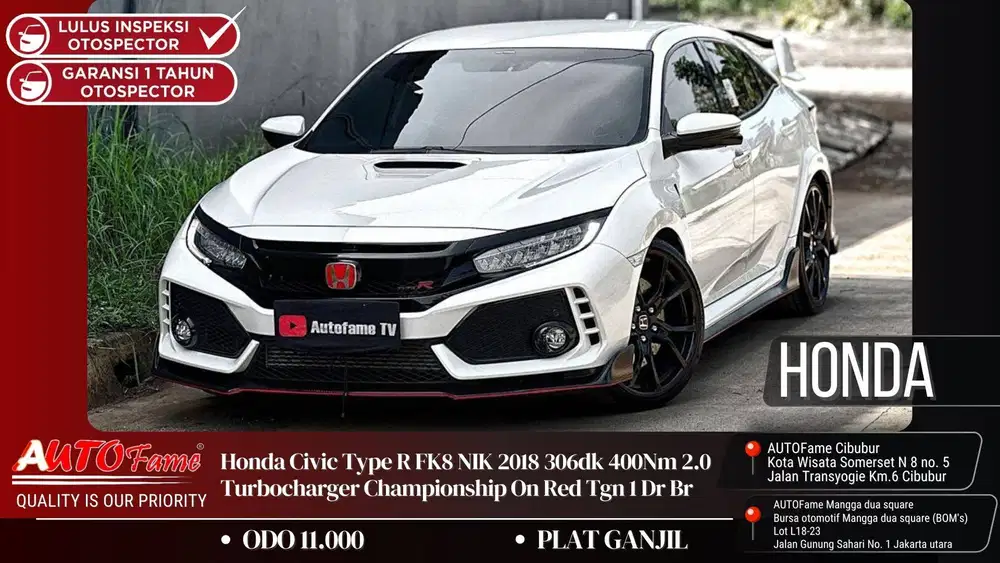 KM 11RB Honda Civic Type R FK8 NIK 2019 306dk 400Nm 2.0 Turbocharger