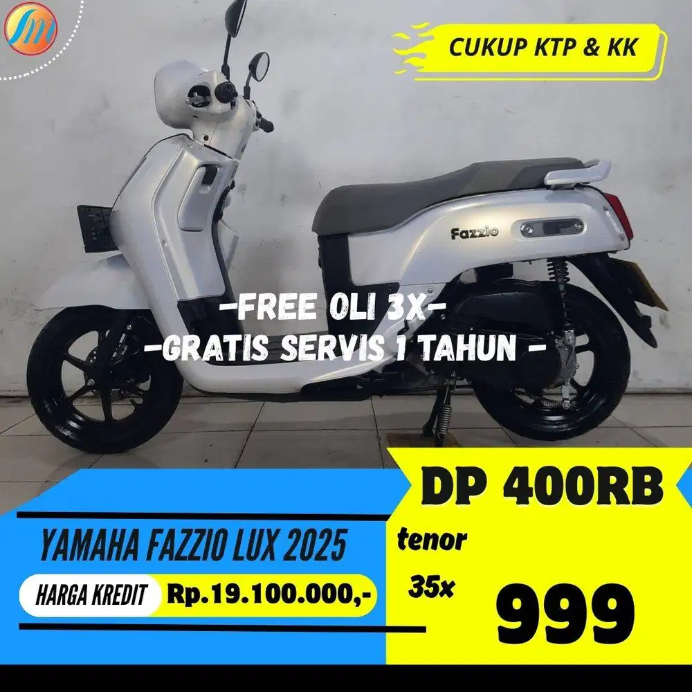 YAMAHA FAZZIO LUX 2025 KREDIT DP 400RIBU ANGSURAN RINGAN BERGARANSI
