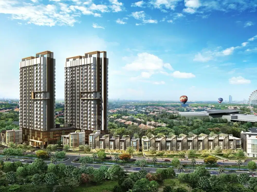 Dijual Rumah cantik2 Lantai Lebar 8 hadap Jalan di Jakarta Garden City (JGC)