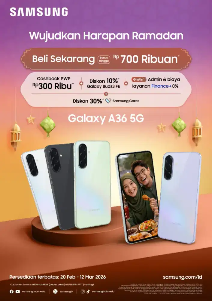 SAMSUNG A36 8/256 5G PROMO RAMADHAN  DAN STOCK TERBATAS