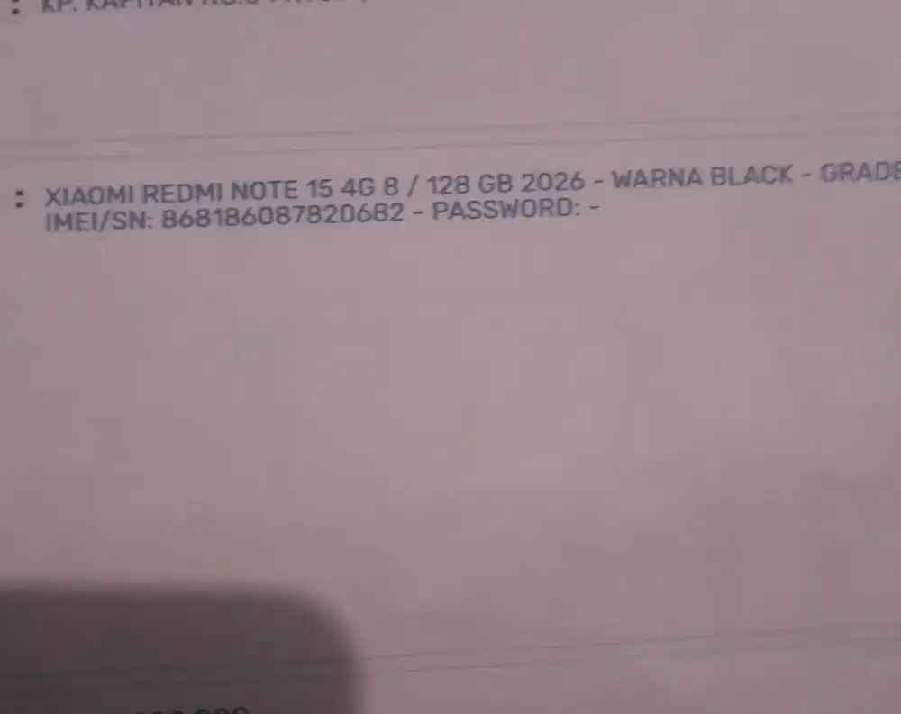 Xiaomi redmi note 15 4G black 8/128 fullset