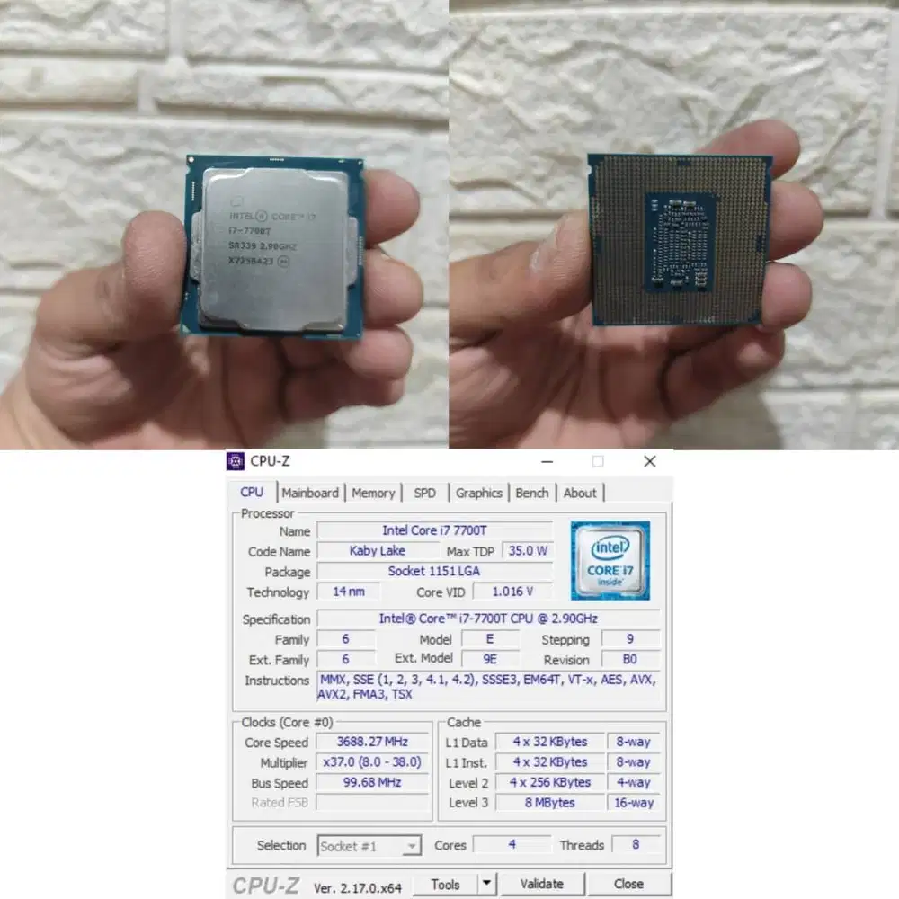 Intel Core i7-7700T Processor up to 3.80 GHz LGA 1151 Gen 7 Kaby Lake