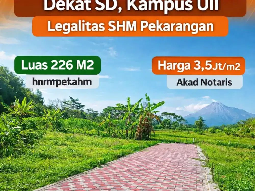 Tanah Jogja 2 MENIT SD BIAS KALIURANG SHMP