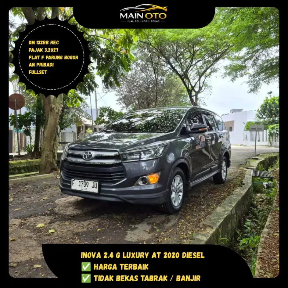 Kijang Innova 2.4 G Lux AT Diesel 2020 mobil bekas