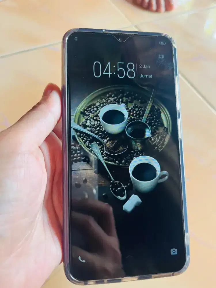 vivo y91  (hitam biru)