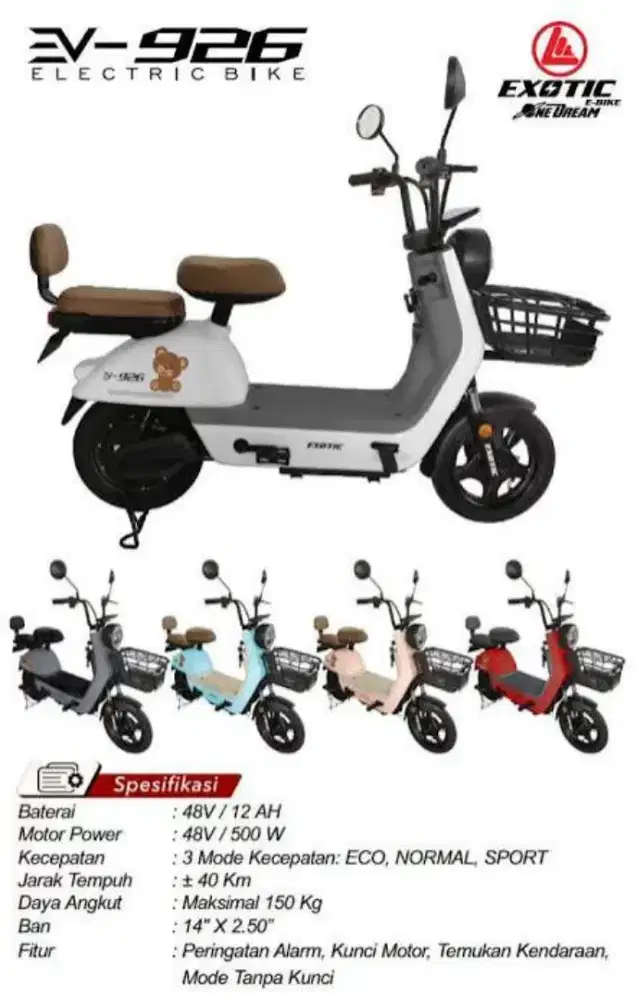 Sepeda Listrik Selis Exotic Baru