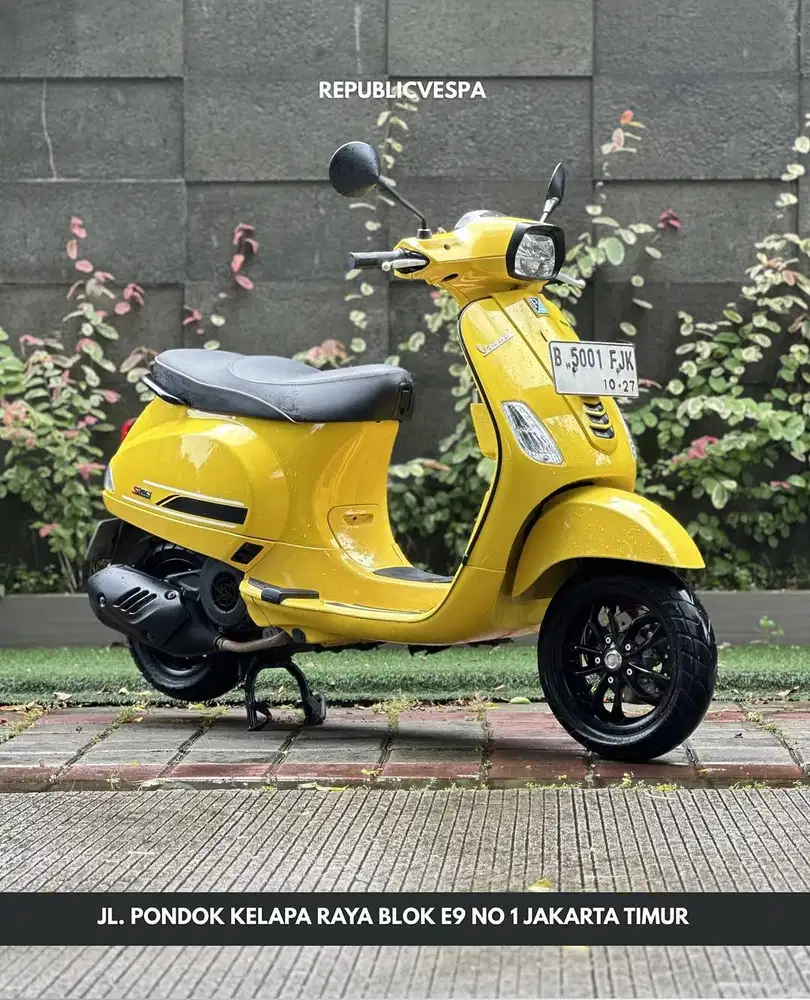 TERMURAH Piaggio Vespa S IGET 125 FACELIFT TAHUN 2022 warna KUNING.