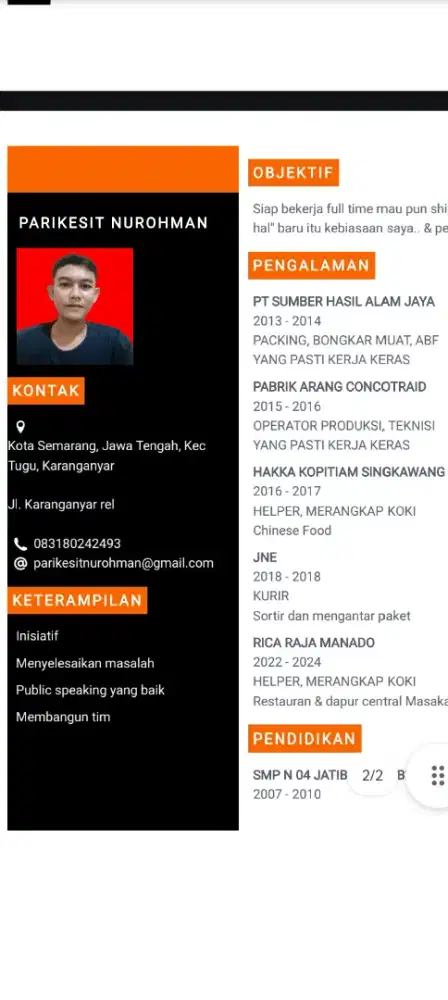 Pencari kerja atau sedang cari loker
