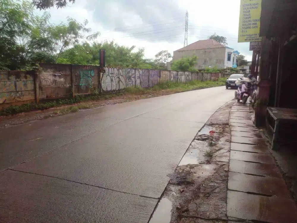 dijual tanah di jalan raya pasar kranggan jatisampurna