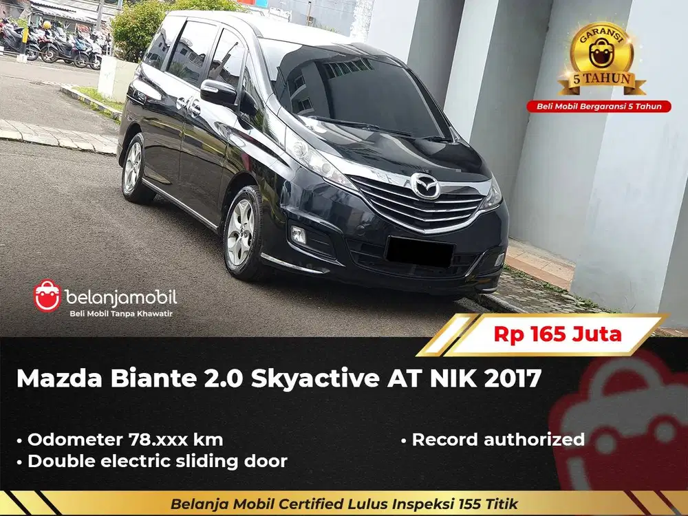 [ GARANSI 5TH ] Mazda Biante 2.0 Skyactive AT 2017/2018