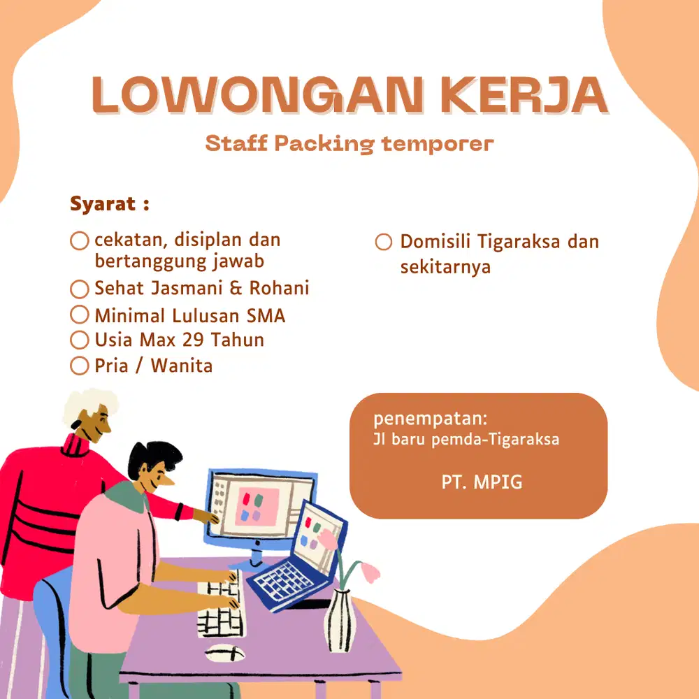DIBUTUHKAN PACKING TEMPORER