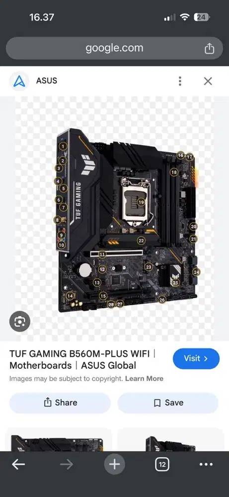 Motherboard asus TUF GAMING B560-Plus wifi