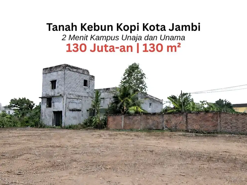 Jual Tanah Kebun Kopi Kota Jambi Ukuran 130 m2
