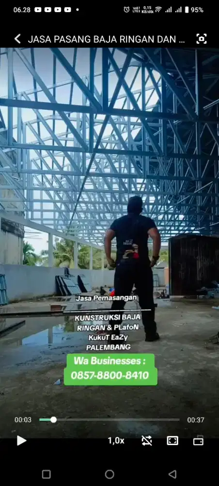 Pasang Rangka baja ringan dan plafon