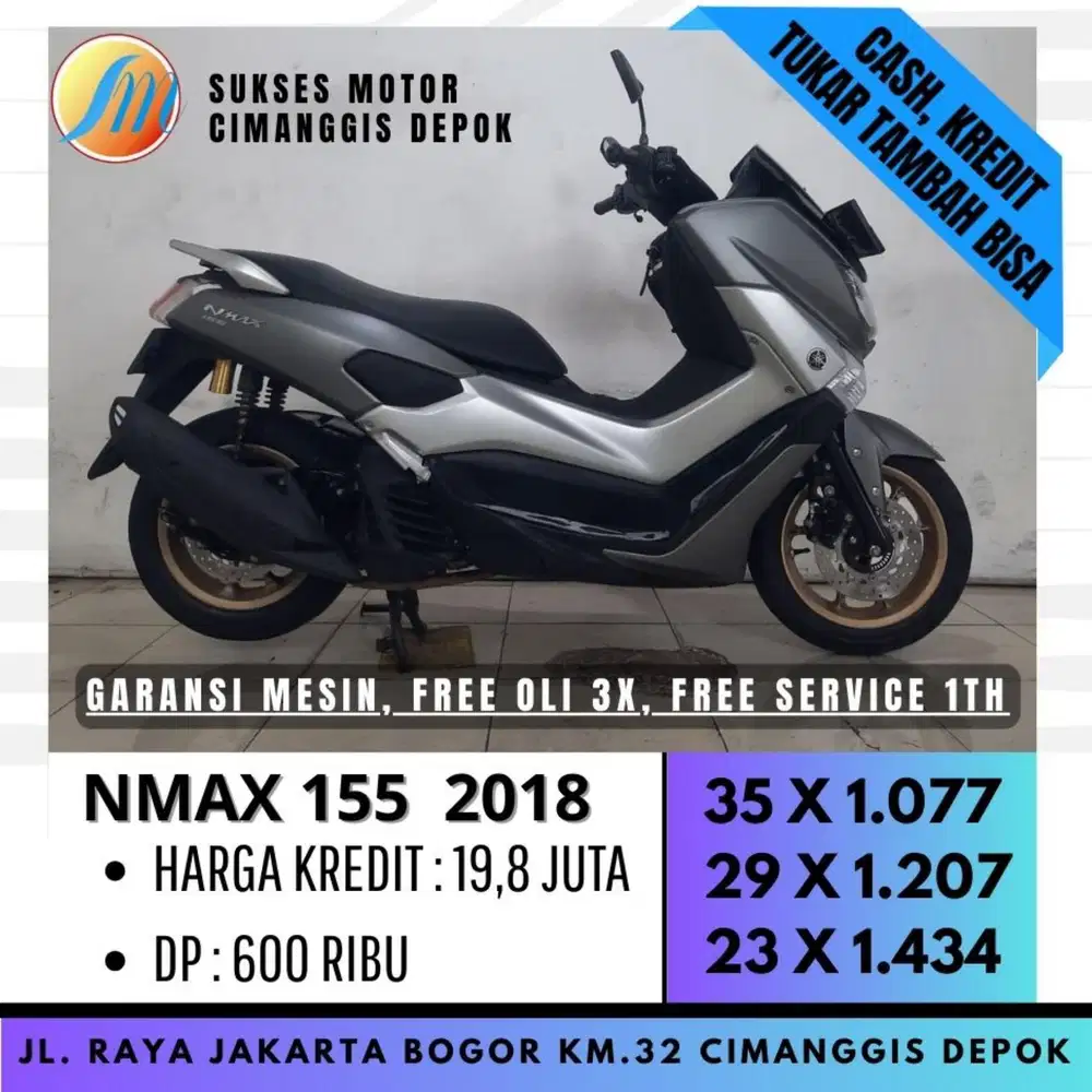 YAMAHA NMAX 155 2018 PROMO DP 600 SUKSES MTR FREE SERVICE 1TH