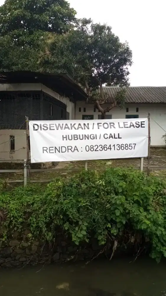 Disewa tanah di Jl Raya Krukut, Jalan utama pintu Tol Depok Antasari