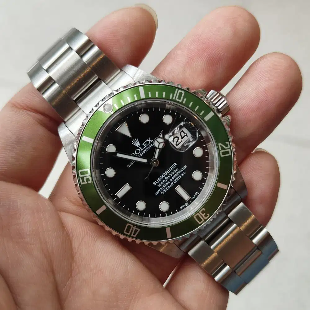 Jam Rolex Submariner Kermit Flat 4 Original