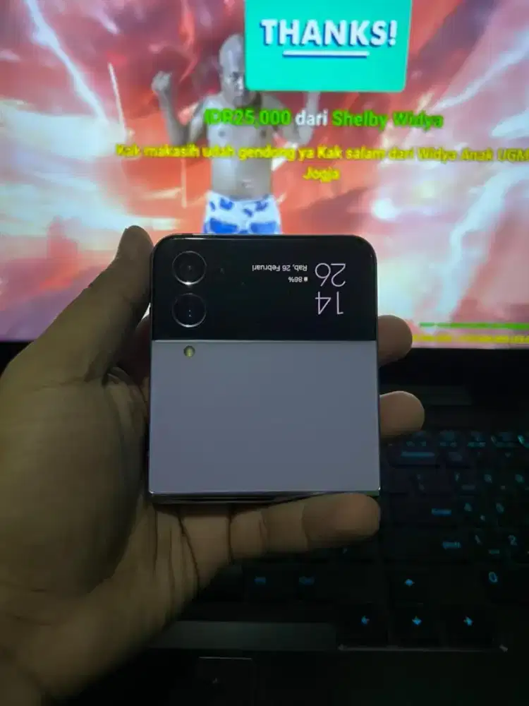 Samsung z flip 4 8/512 fullset minusan